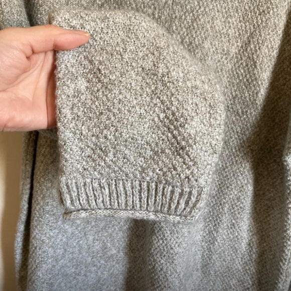 Maurices Gray Marbled Knit Waffle Knit Cowl Neck Long Sleeve Sweater - Picture 5 of 9